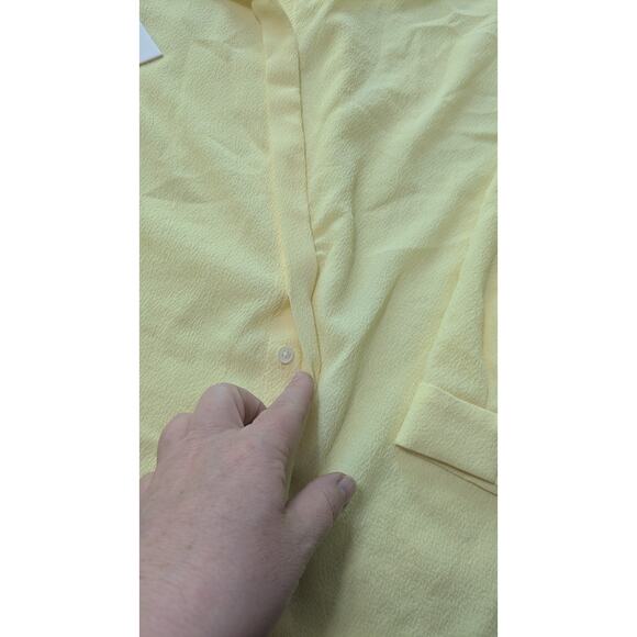 BABATON Aritzia bergen blouse yellow flowy Lemon Meringue XSS Oversized Butter - Picture 8 of 14